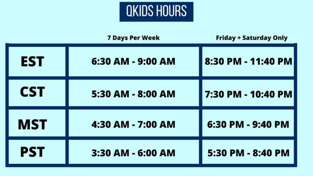 Qkids Hours