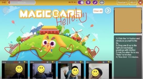 Magic Ears Classroom. This platform is different than other online English teaching companies in that you'll teach up to four students at a time.