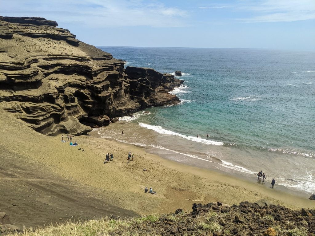 The Green Sand Beach Is One Of The Best Places To See And One of The Best Things To Do On The Big Island, Hawaii.