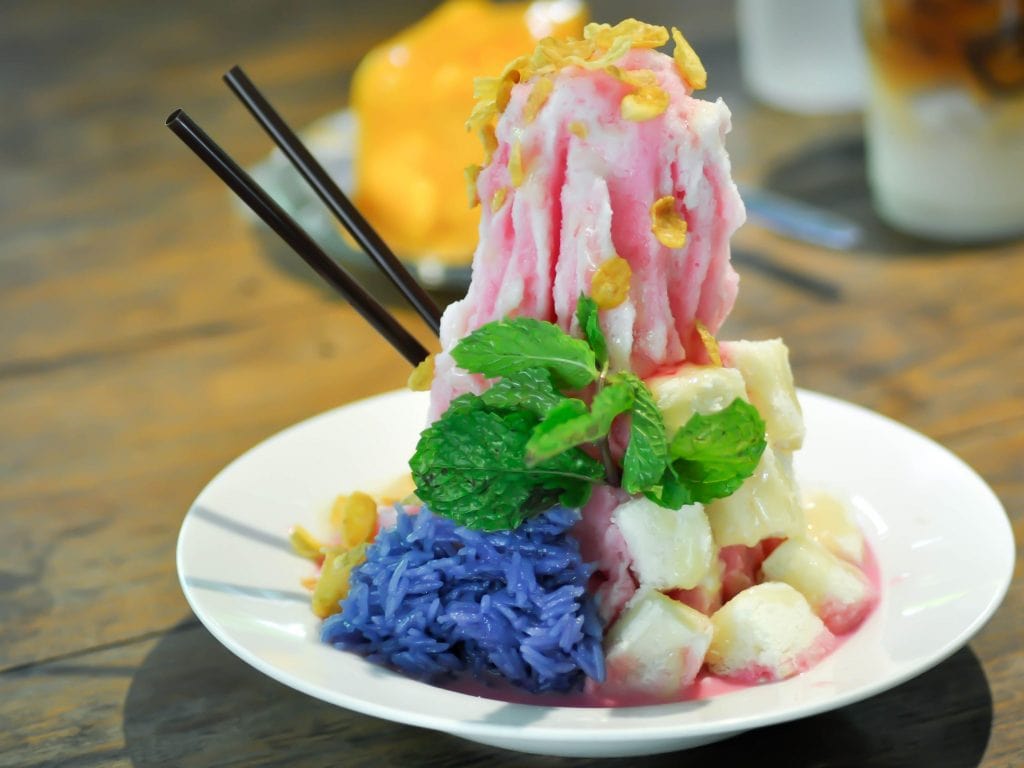 A Bowl Of Shave Ice, A Delicacy In Hawaii.