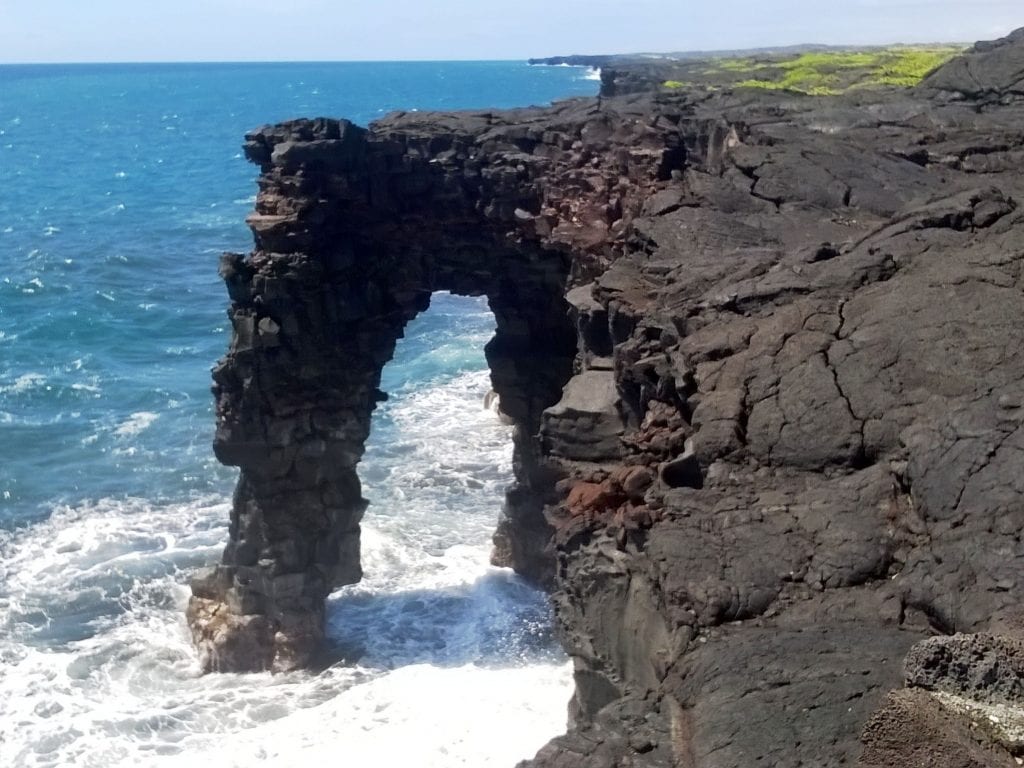 Holei Sea Arch, One of The Many Things To Do In Volcanoes National Park On The Big Island of Hawaii.